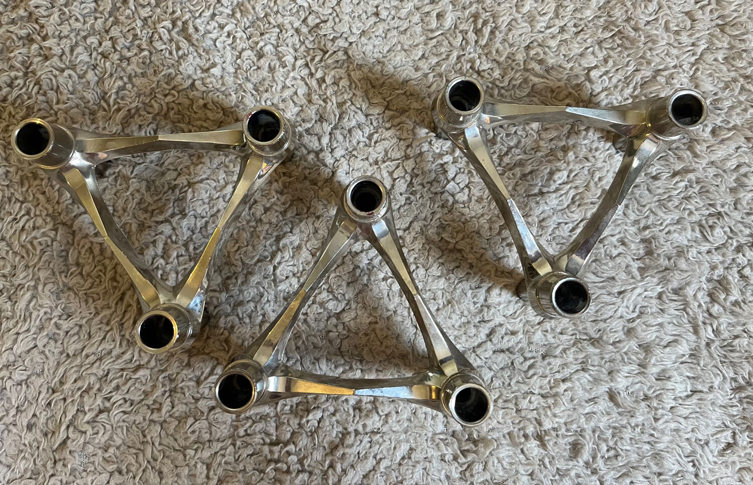 Stackable candle holder design from the 70s