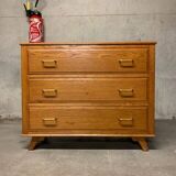 Vintage Oak Chest of Drawers with Three Drawers