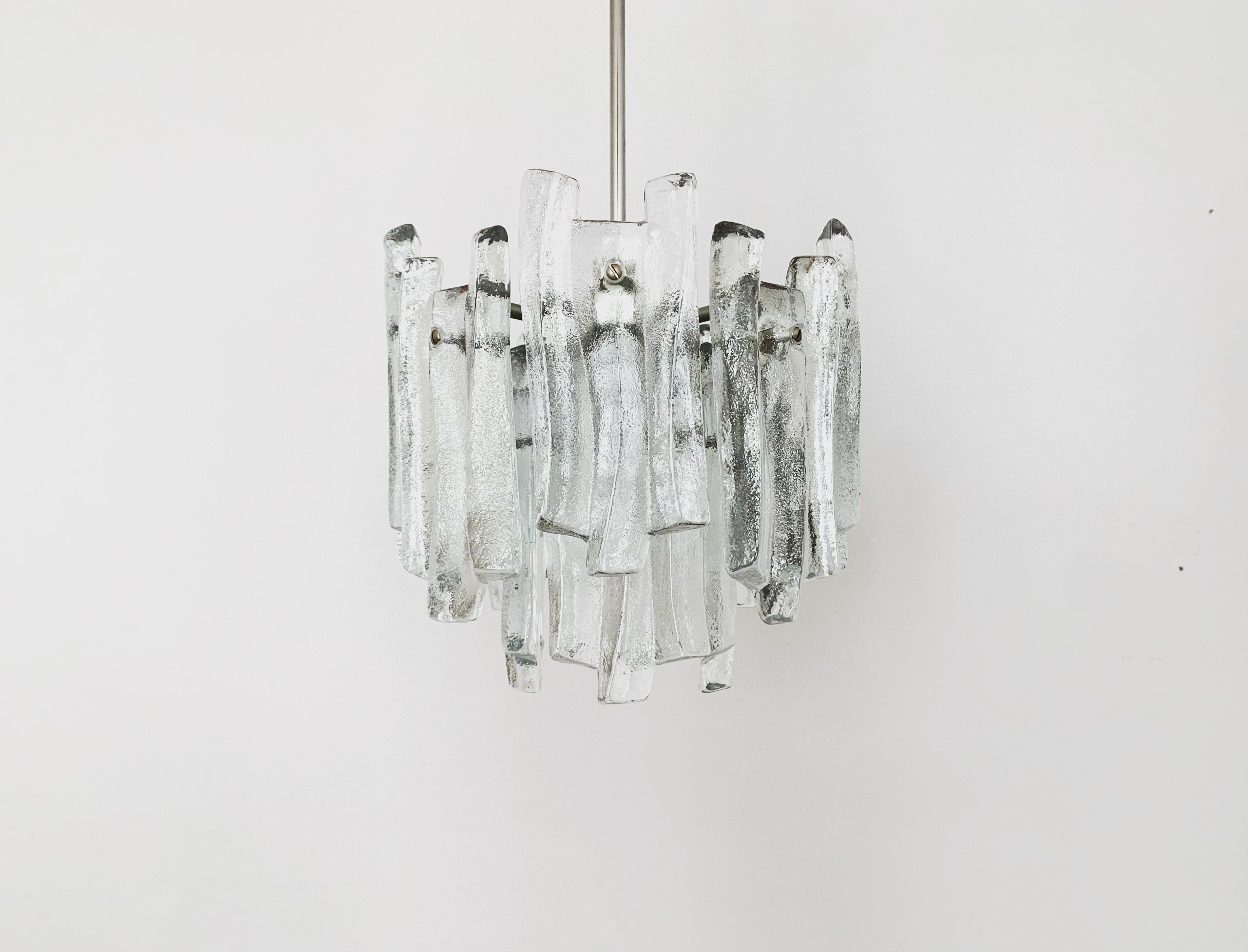 Ice glass chandelier by J.T. Kalmar