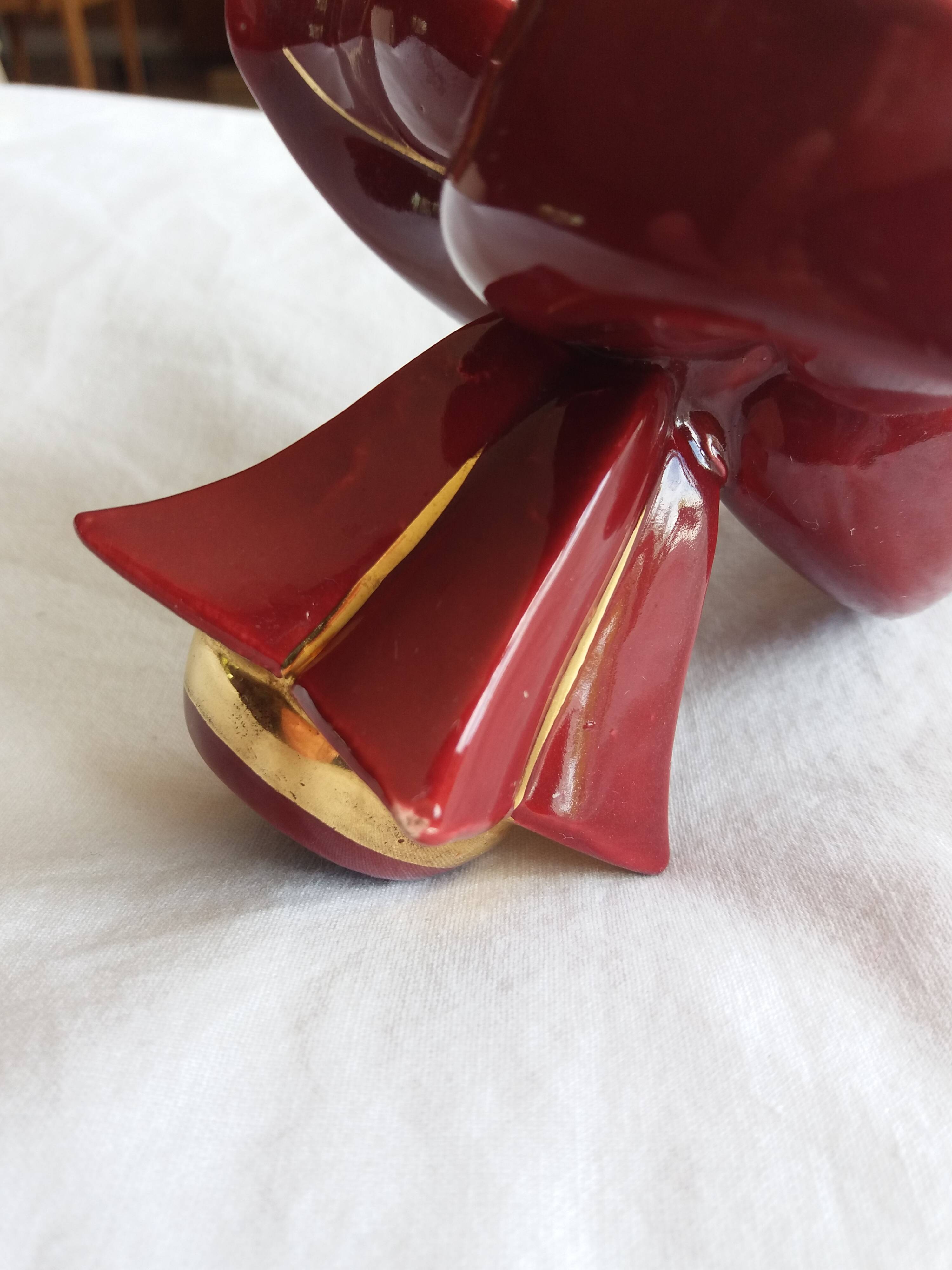 burgundy and gold candle holders