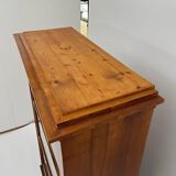 Biedermeier Display Cabinet in Cherry Veneer, Ash Burl, Austria, 1820s