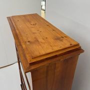 Biedermeier Display Cabinet in Cherry Veneer, Ash Burl, Austria, 1820s