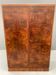 Restored walnut veneer wardrobe influenced by Art Deco, 1930s.