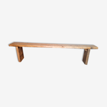 Banc bois massif ancien de 2 metres