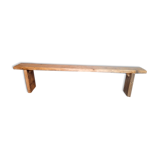 Old solid wood bench of 2 meters