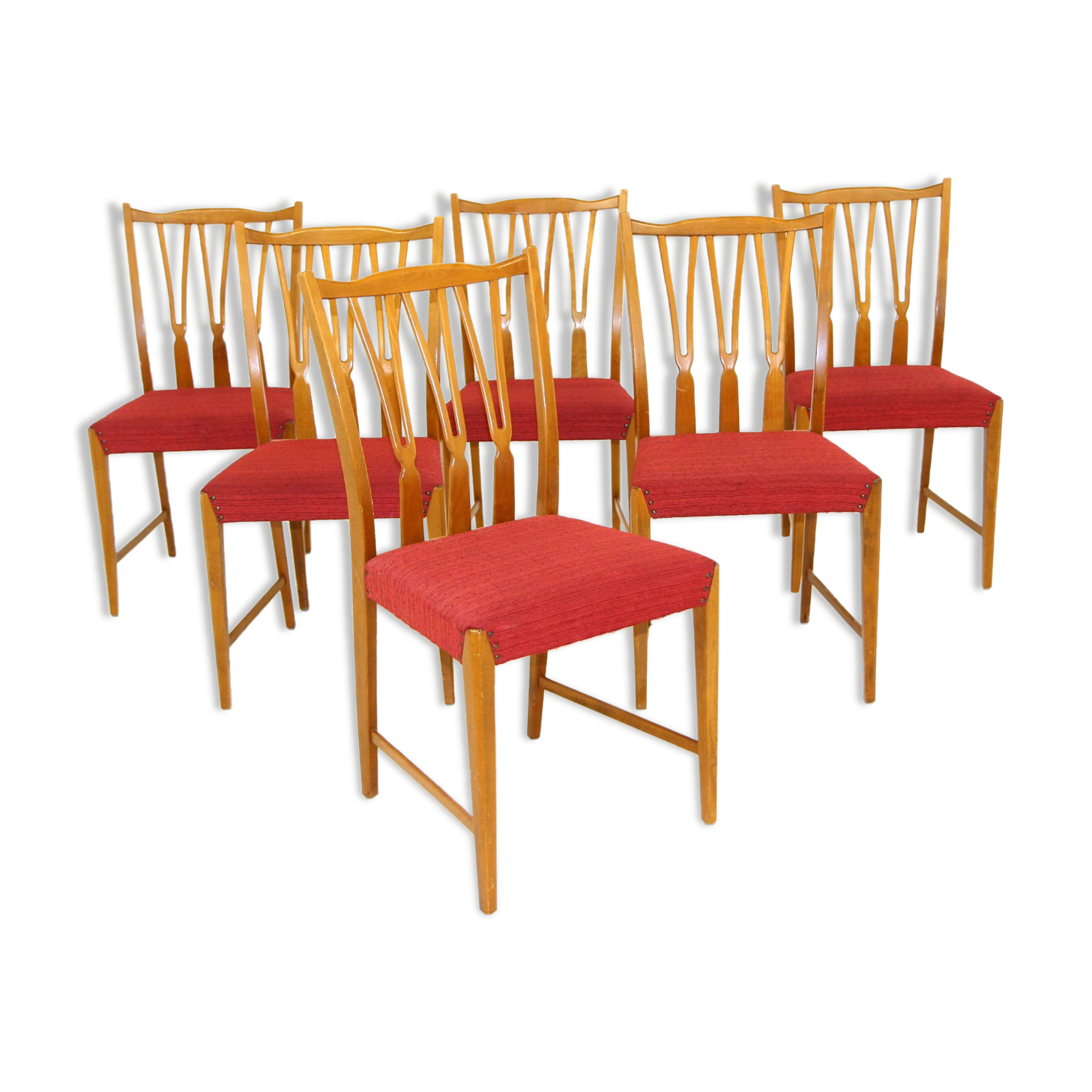 Set of 6 teak chairs, Hugo Troeds, Sweden, 1950