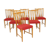 Set de 6 chaises en teck, Hugo Troeds, Suède, 1950