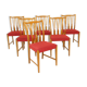 Set de 6 chaises en teck, Hugo Troeds, Suède, 1950