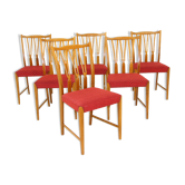 Set de 6 chaises en teck, Hugo Troeds, Suède, 1950