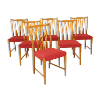 Set of 6 teak chairs, Hugo Troeds, Sweden, 1950