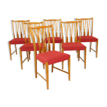 Set of 6 teak chairs, Hugo Troeds, Sweden, 1950