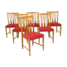 Set of 6 teak chairs, Hugo Troeds, Sweden, 1950