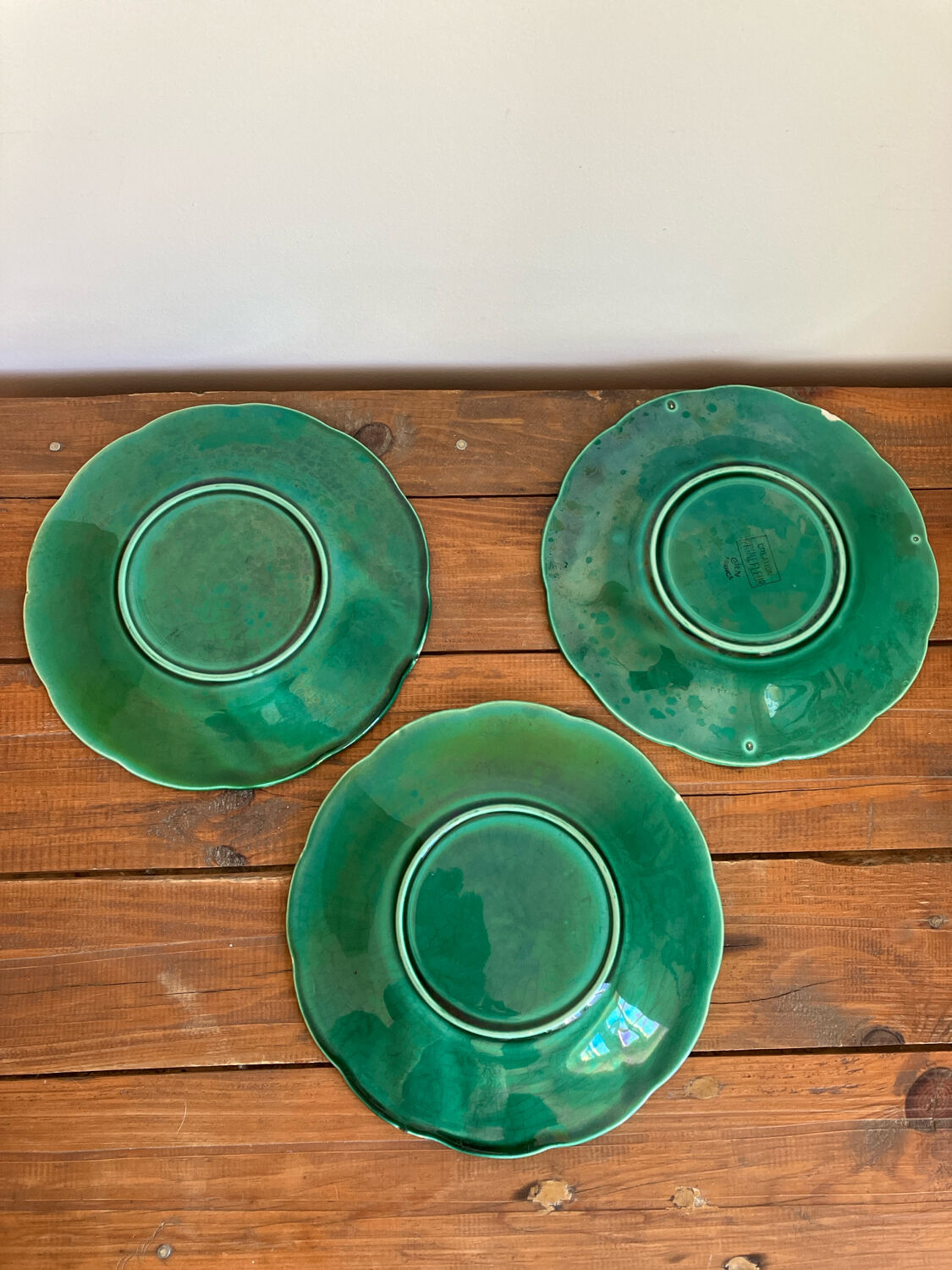 3 slushie dessert plates