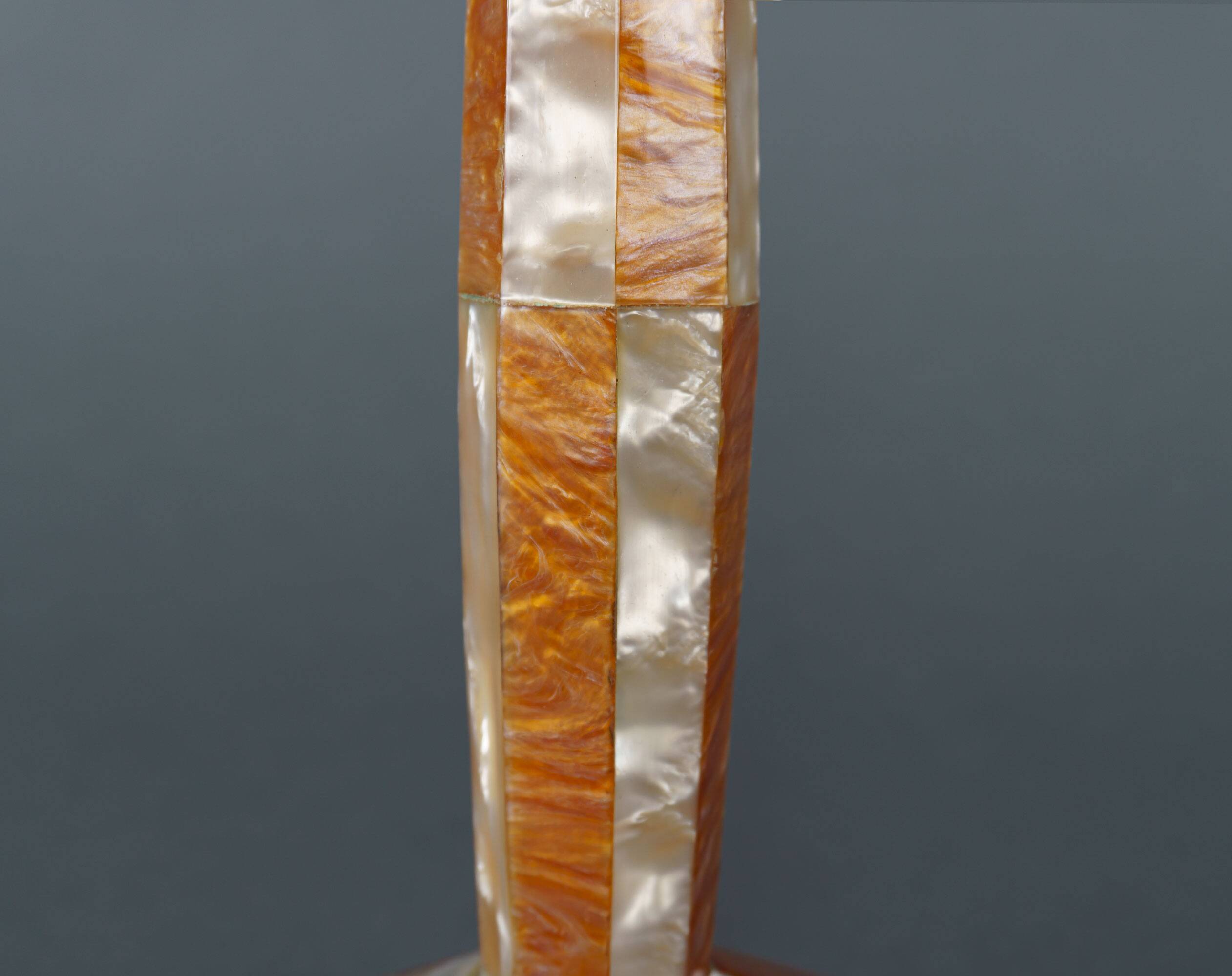 1920s Art Deco Celluloid Mother of Pearl & Tortoiseshell Table Lamp