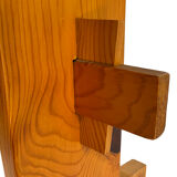 Vintage Scandinavian modern pinewood bench from the 1960's