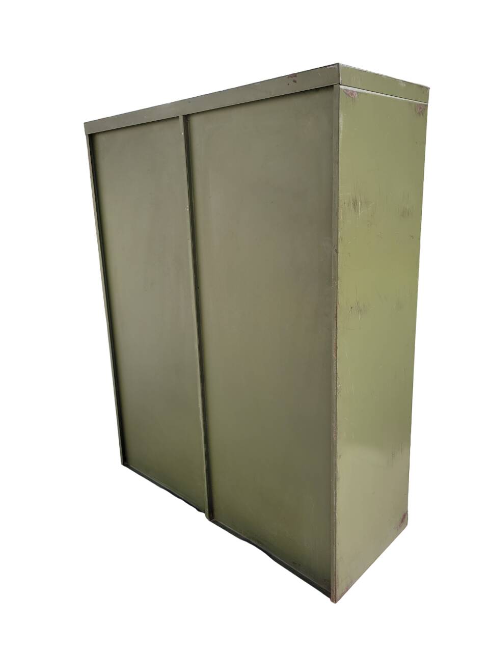 Industrial workshop furniture with 10 khaki flaps