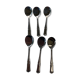 6 1970 vintage stainless steel ice cream spoons