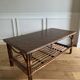 Vintage brown bamboo living room coffee table
