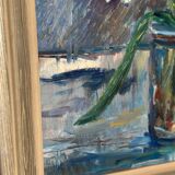 Swedish Oil on Panel – “Flower Still Life” by A. Åslund – Dated 1954