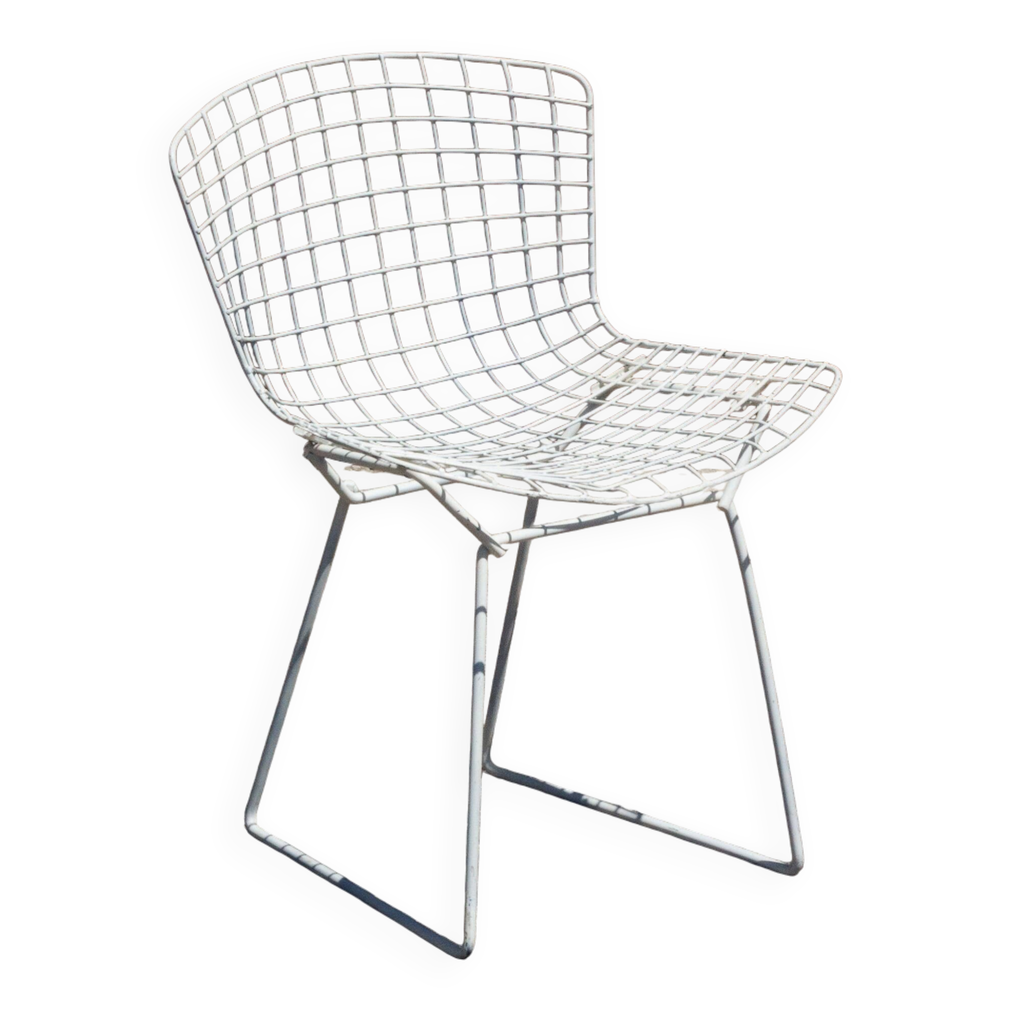 White Wire chair by Harry Bertoia for Knoll