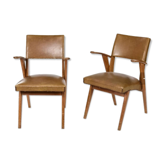 Paire de fauteuils vintage de style scandinave