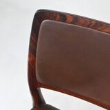 Niels Otto Moller model 80 dining chairs in rosewood Denmark 1960