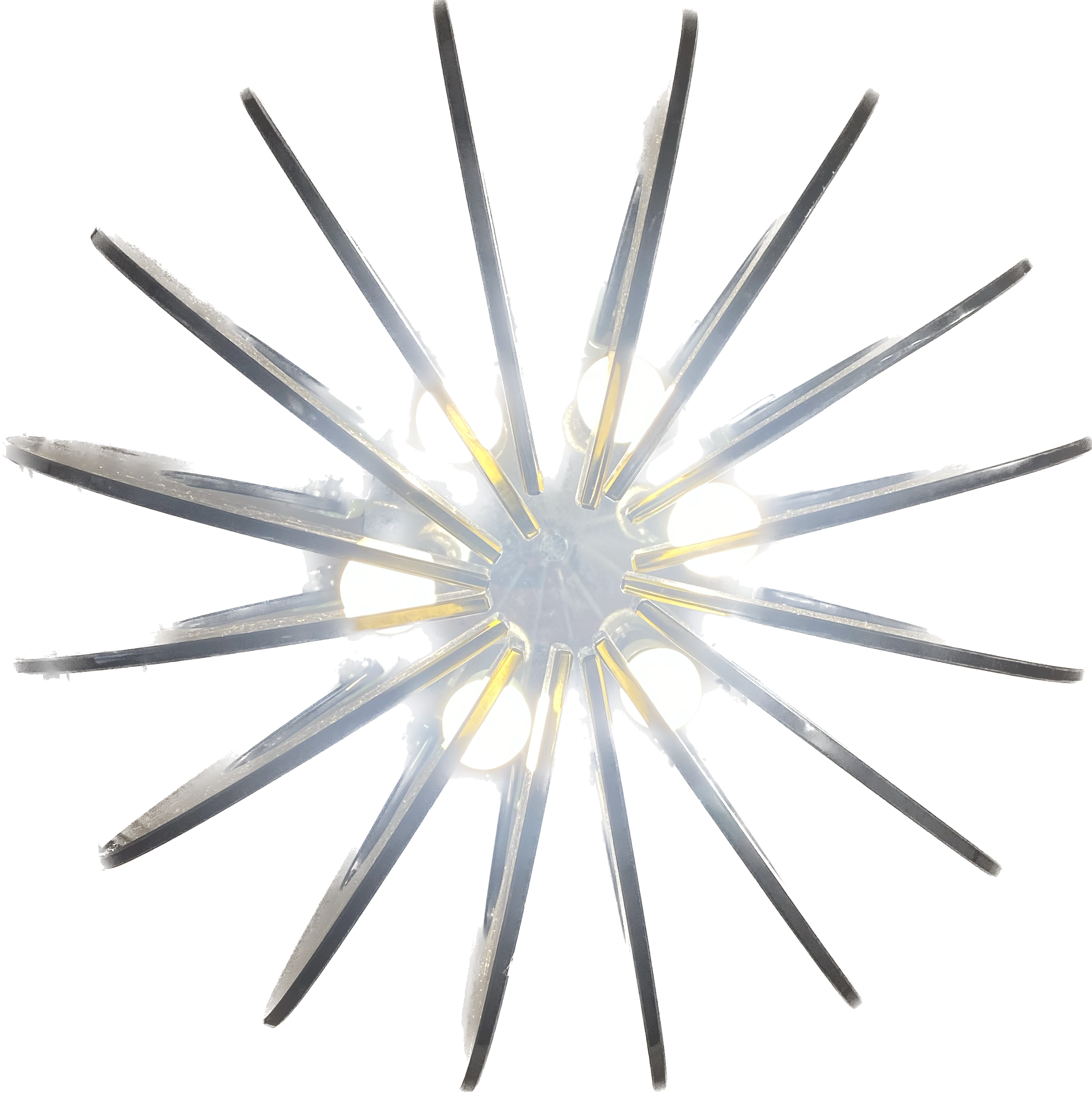 Pair of smoked glass suspensions - 70s