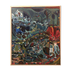 Tableau peinture onirique - contemporain
