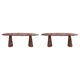 Mid Modern Angelo Mangiarotti Italian Eros Pair of Consoles tables in Red Marble