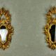 Paire de miroir bois doré.