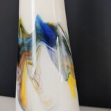 Set of two Murano marmorean glass vases