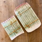 Dish and strainer with vintage slurry