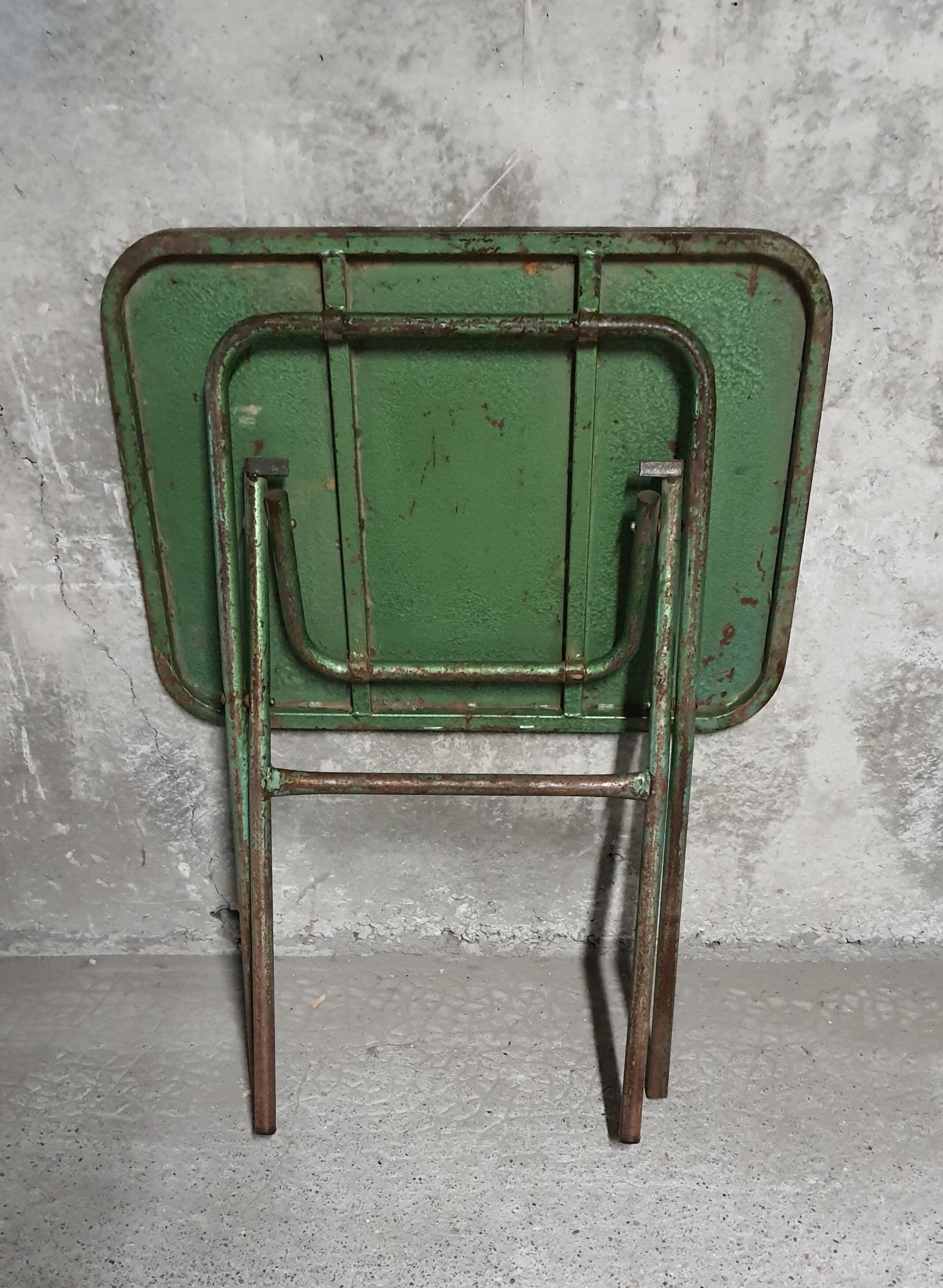 Painted metal folding table