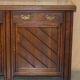 Victorian English oak rustic buffet circa 1880 with drawers.