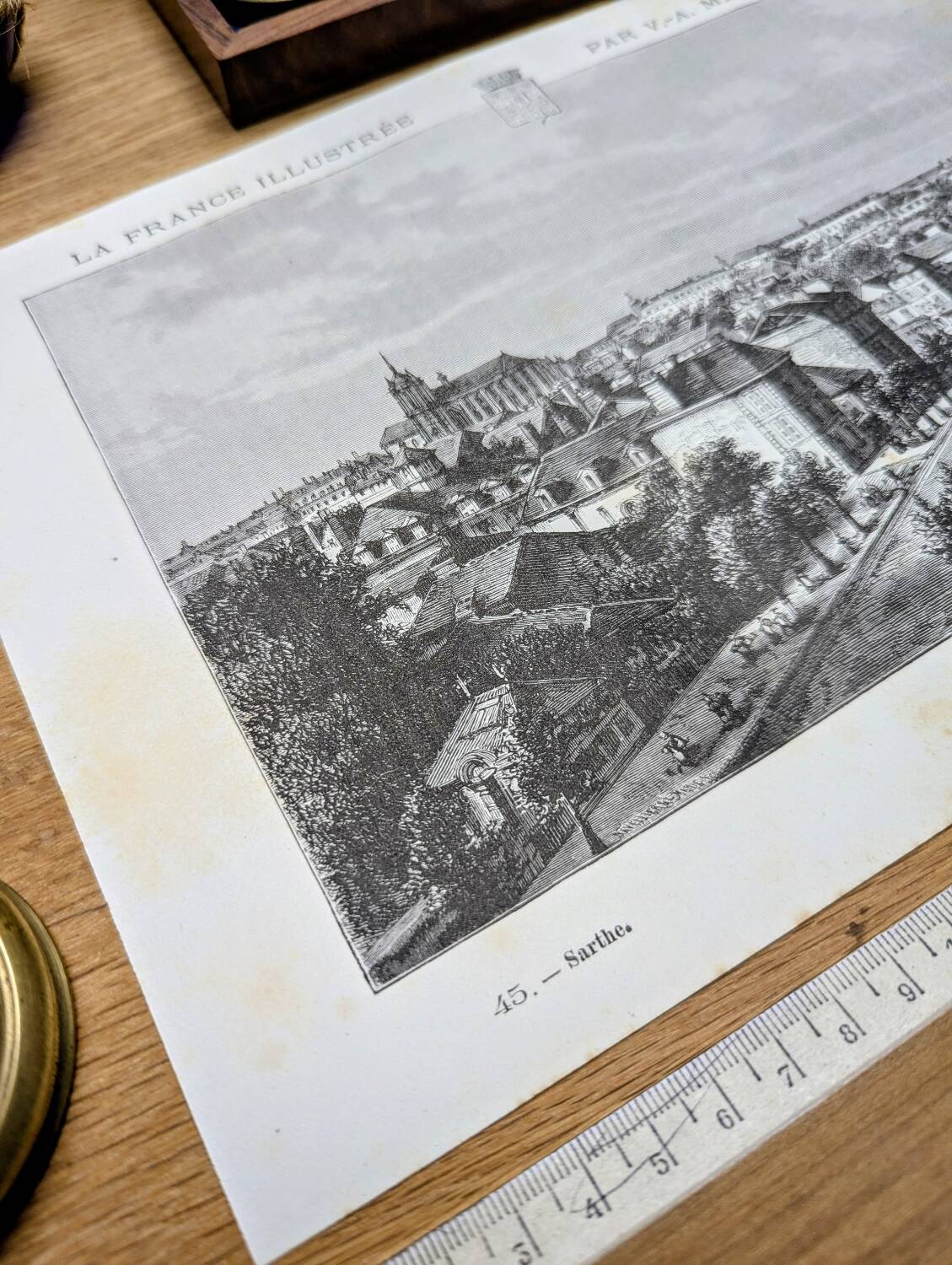 Le Mans, printed illustration from 1883.