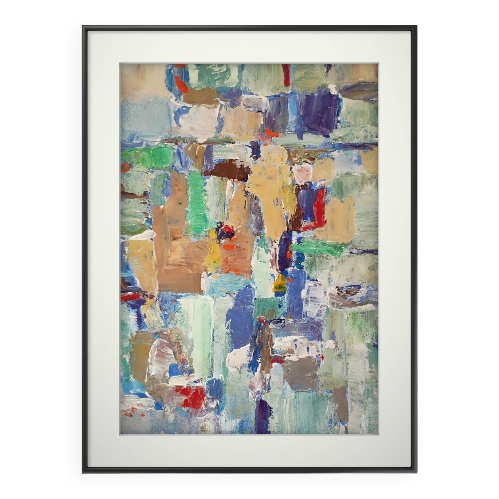 Original painting Abstract art mixed media on paper