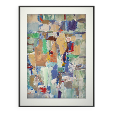 Original painting Abstract art mixed media on paper