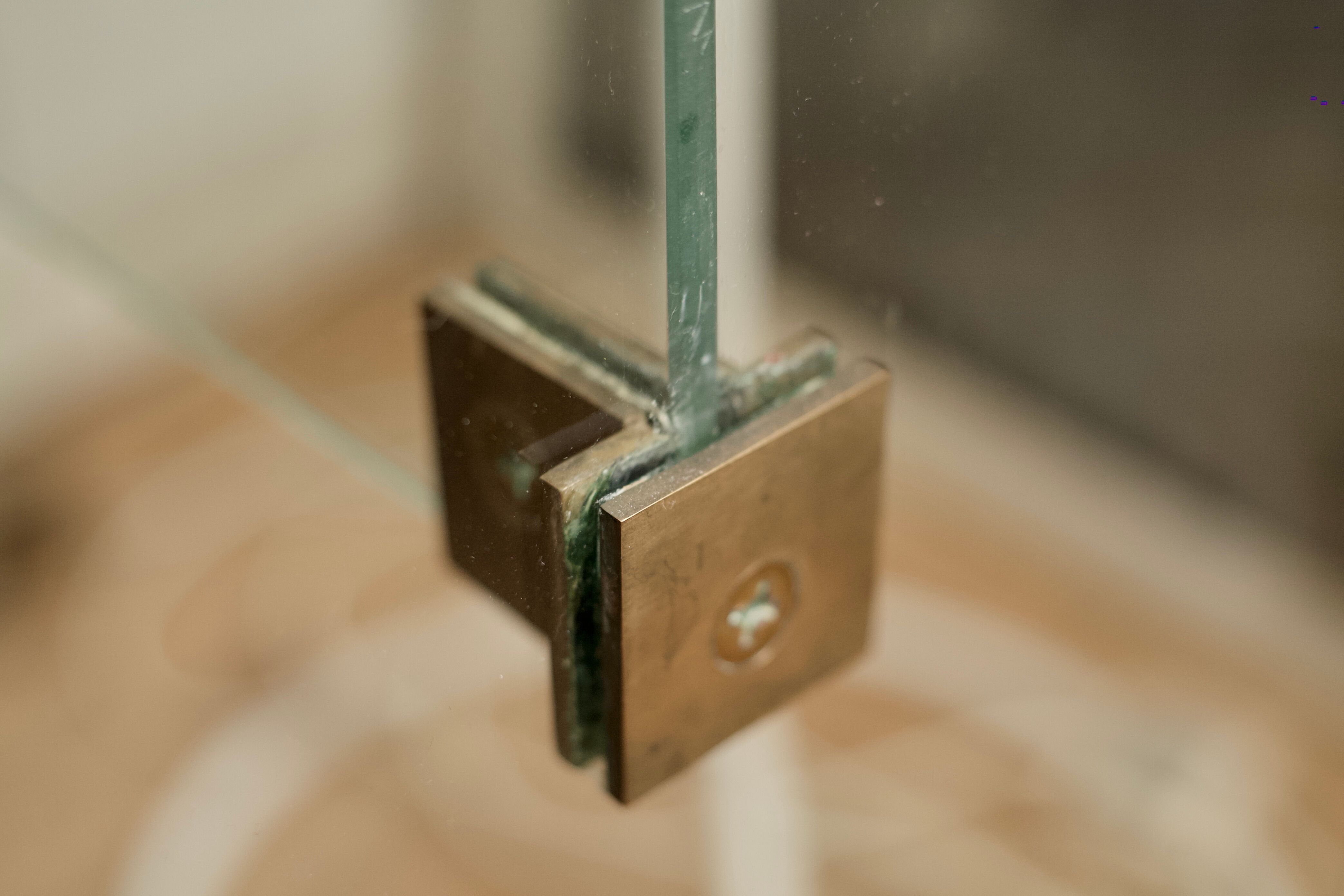 Console glass and bronze, France, 60 years