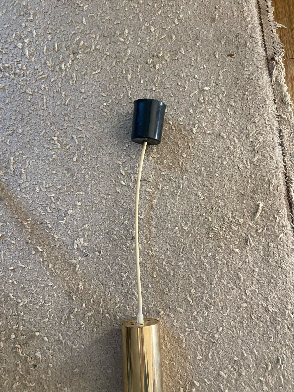 Vintage brass tube pendant light