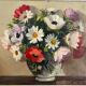 Painting, still life with wildflowers by surgeon 20th century