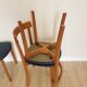Set of 7 Vintage Calligaris Dining Chair: 1990s Italian Wooden Artek Style