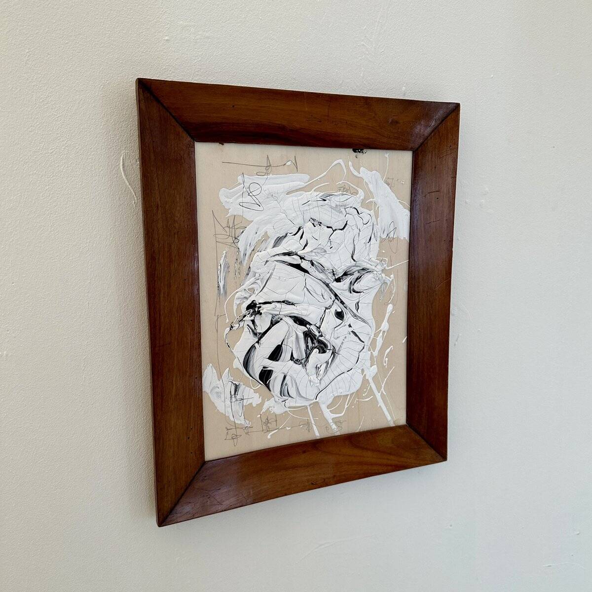 Bachmann, Abstract Composition, Mixed Media, Framed