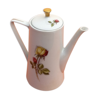 Cafetière porcelaine altesse de vercor n° 91   décor floral, années 1950