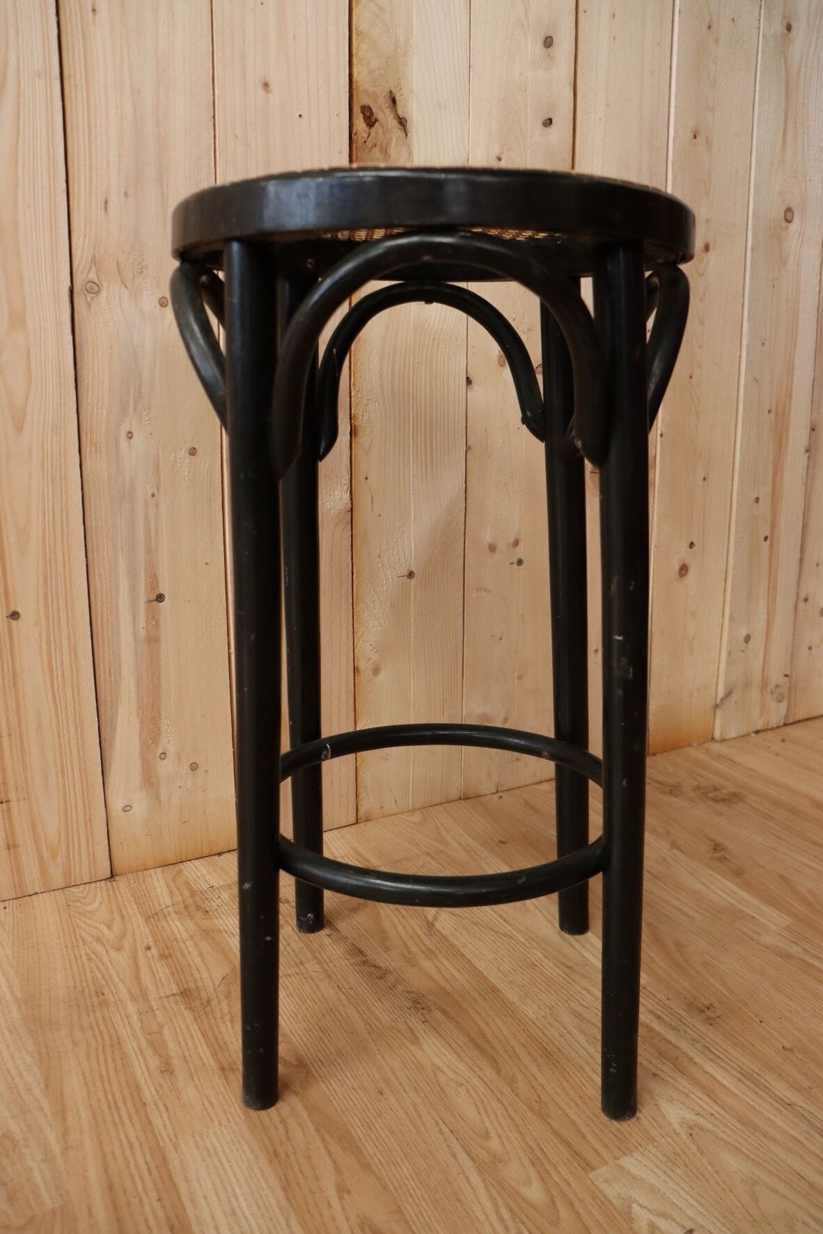 Stool wood & cannage