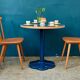 Round bistro table with tulip base in Art Deco style from the 1990s.