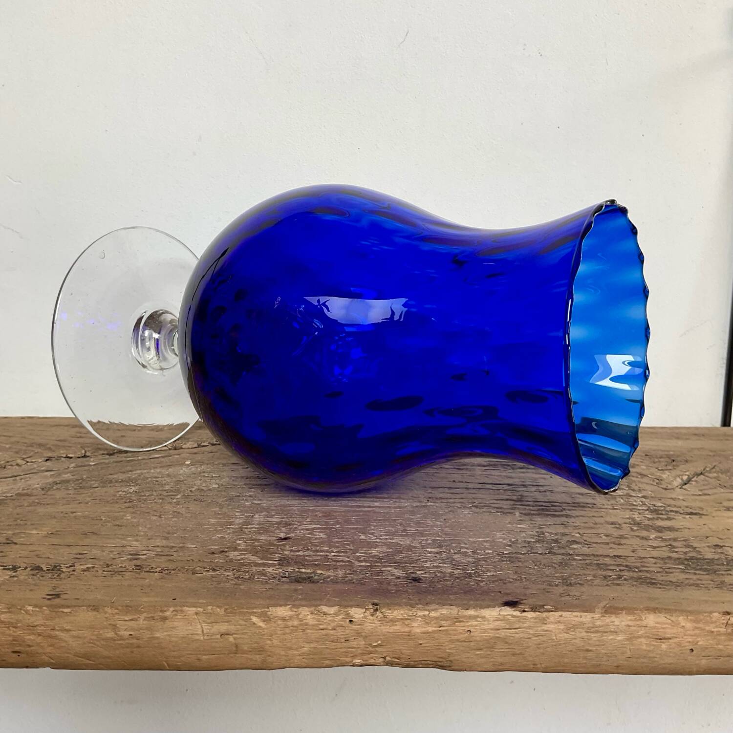 Empoli blue glass vase