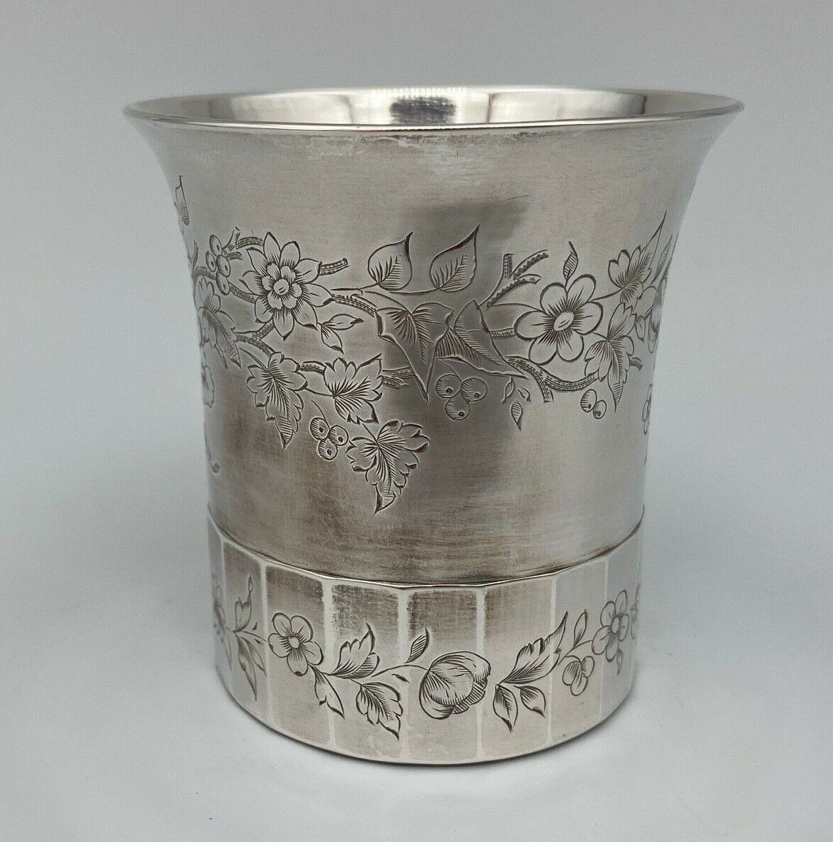 Timpani solid silver floral decoration 1900 poincon minerva