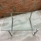 Vintage glass and chrome coffee table. Model K831 by KF Möller.