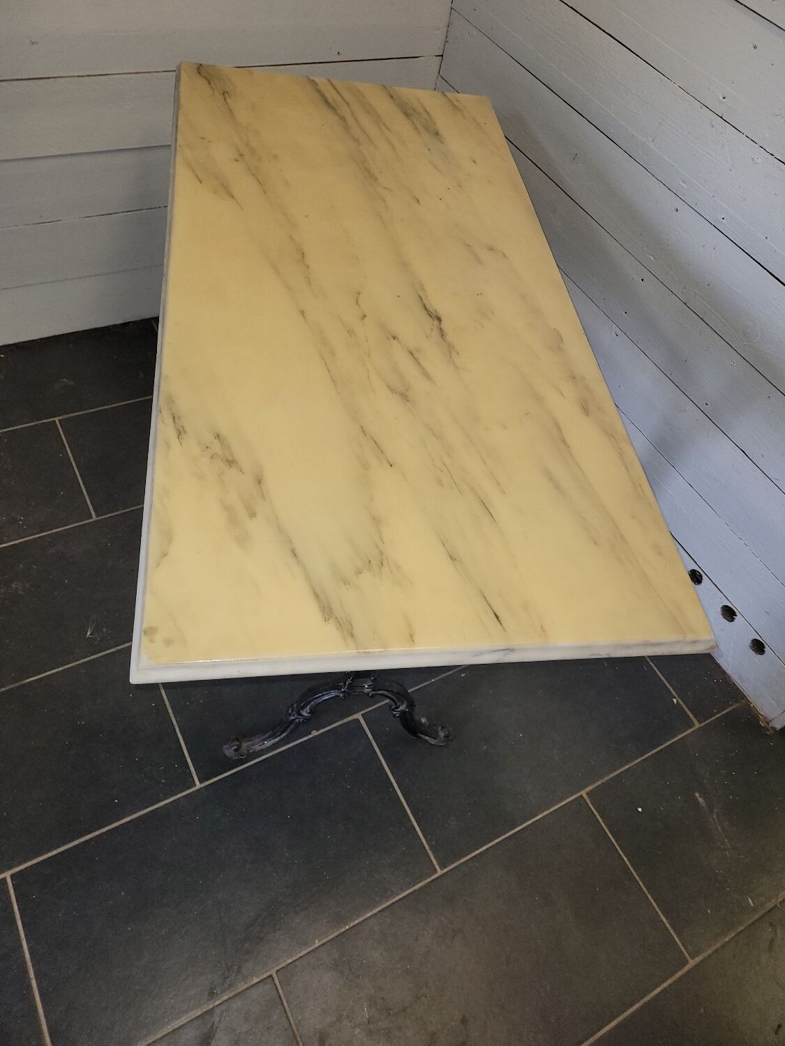 Bistro table with marble top