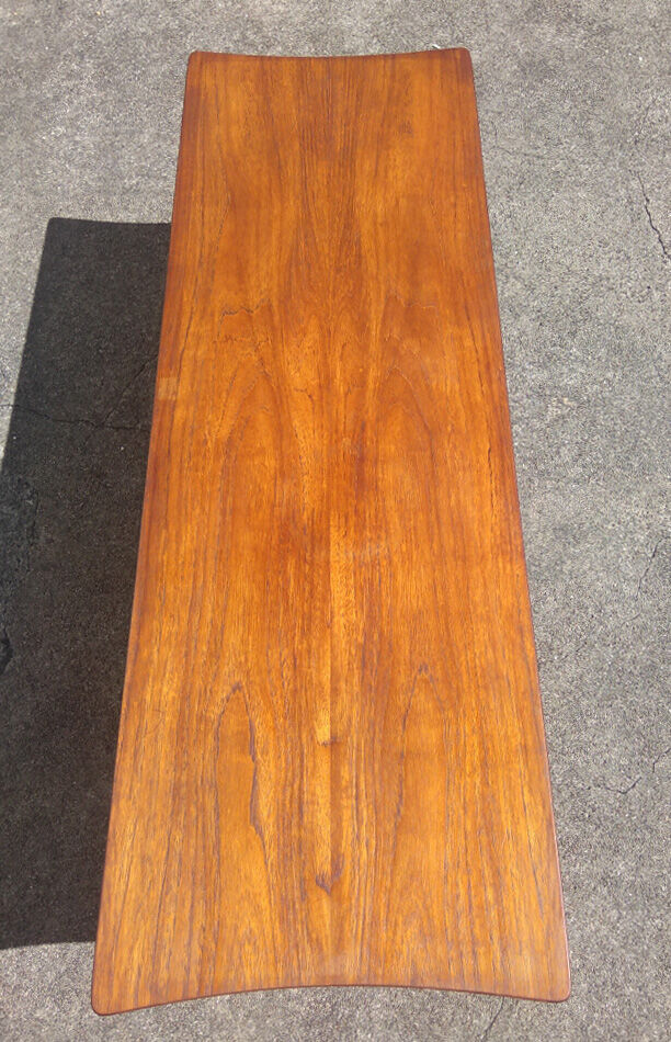 Table basse rectangulaire en teck 1960